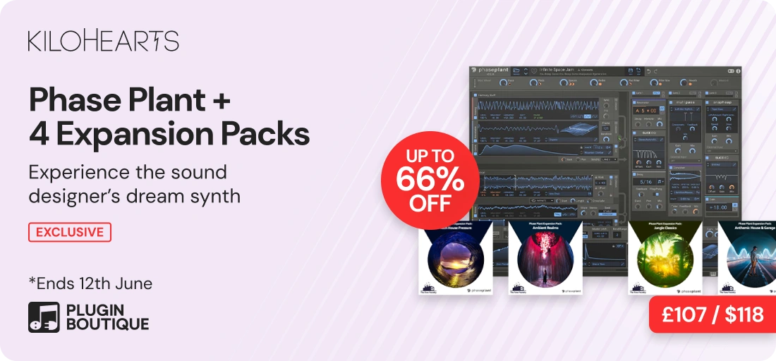 Kilohearts Phase Plant + 4 Expansion Packs Sale (Exclusive)