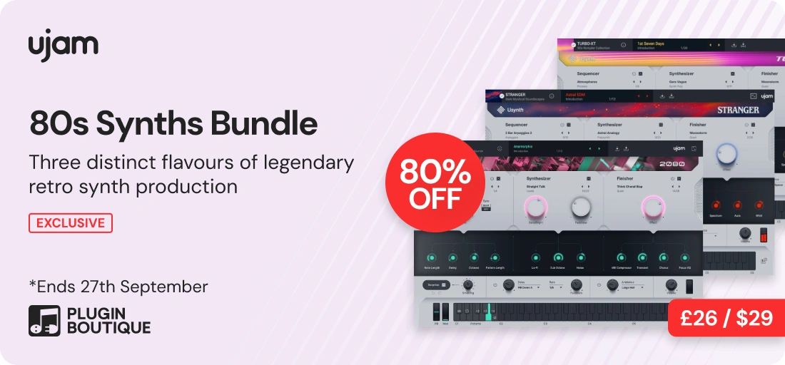 UJAM 80s Synths Bundle $29 Sale (Exclusive)
