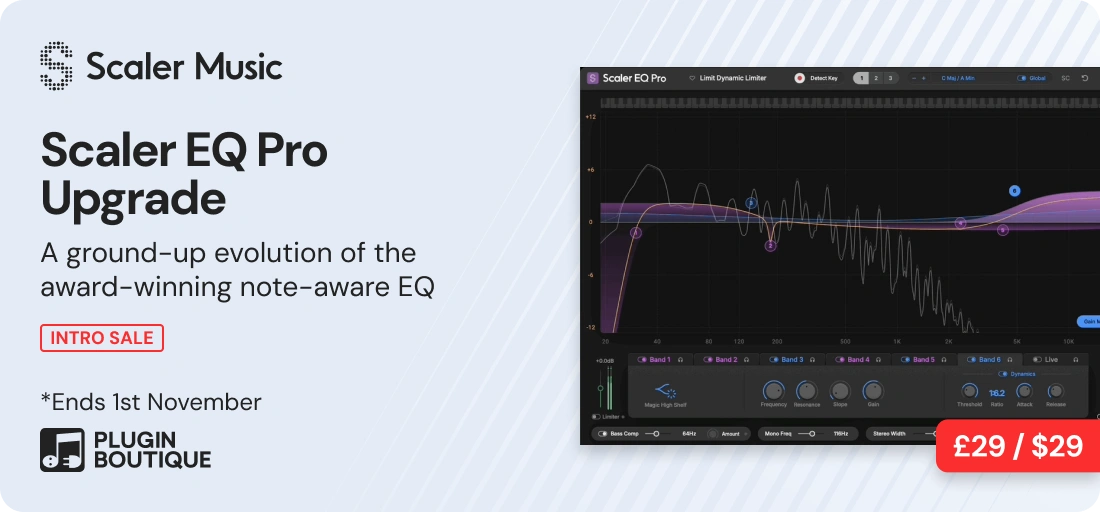 Scaler Music Scaler EQ Pro Upgrade Intro Sale 