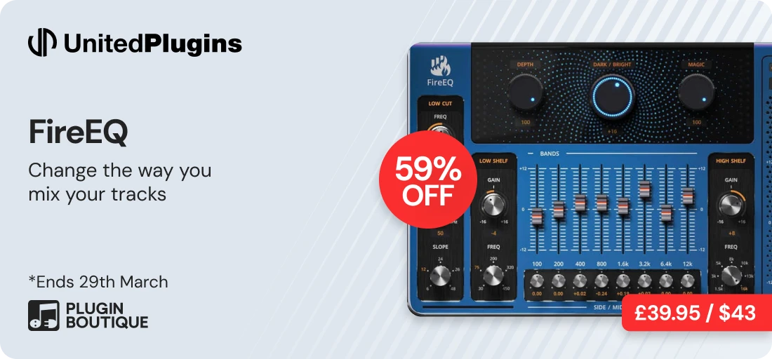 United Plugins FireEQ Plugin of the Week Sale