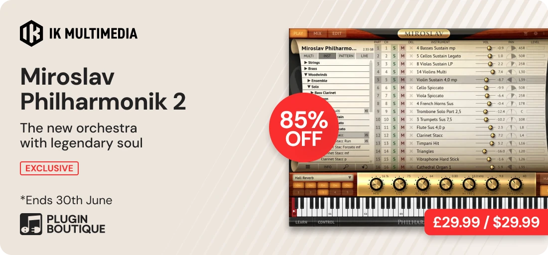 IK Multimedia Miroslav Philharmonik 2 Make Music Month Sale (Exclusive)