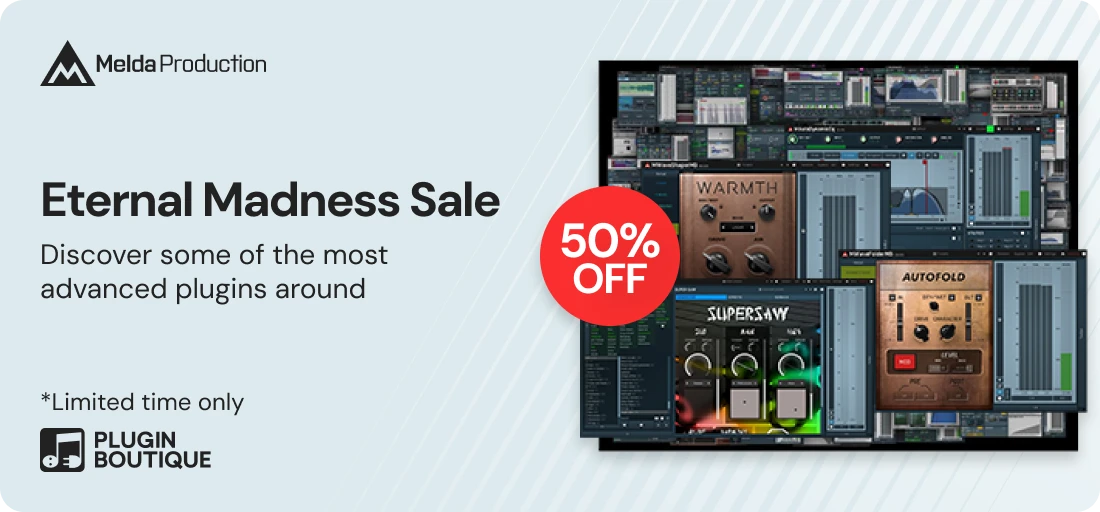 MeldaProduction MCharacter, MTurboDelay, MReverb, & MAutopanMB Eternal Madness Sale