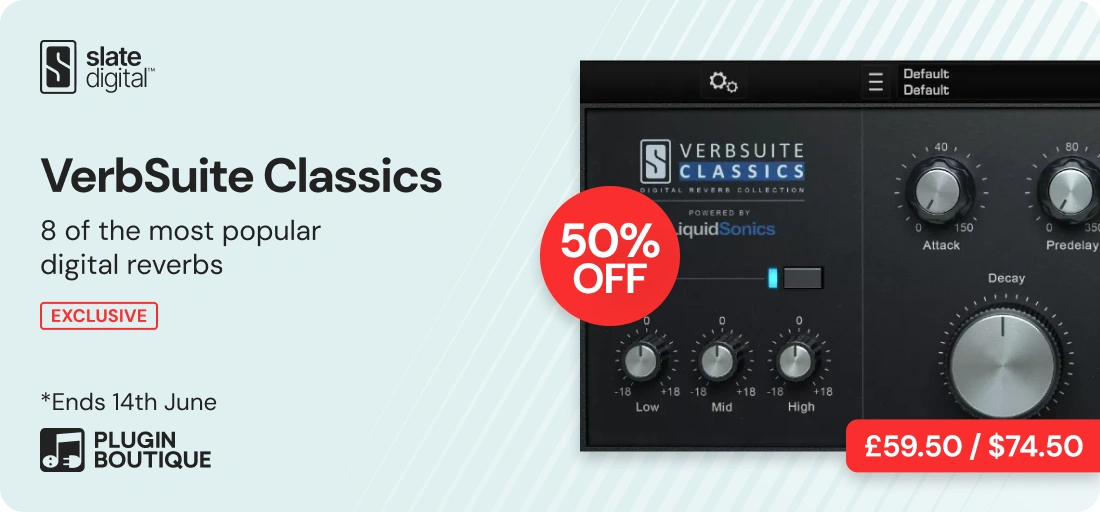 Slate Digital VerbSuite Classics 50% Off Sale (Exclusive)