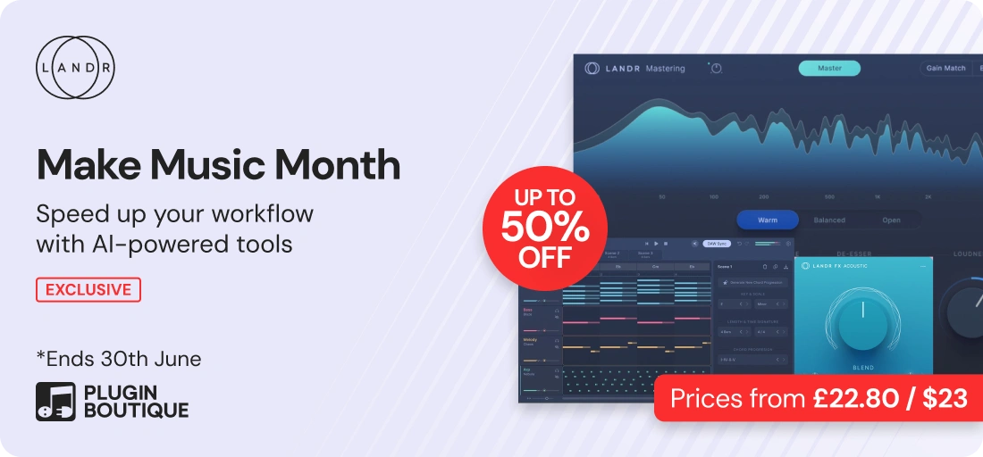 LANDR Make Music Month Sale (Exclusive)