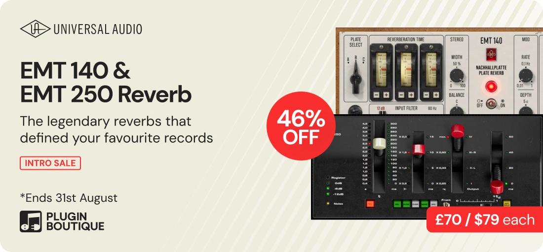 Universal Audio EMT 140 & EMT 250 Reverb Launch Sale