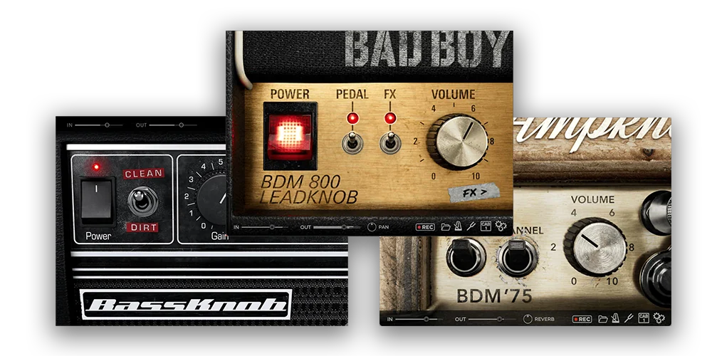 Three amp tones: punk/crunch, classic 800 rhythm/lead, and a focused mix-ready bass processor.