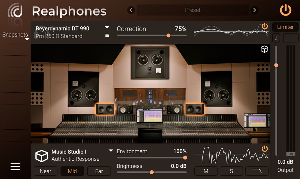 dSONIQ Realphones 2 Standard plugin interface on sale at Plugin Boutique, 35% off until Aug 31