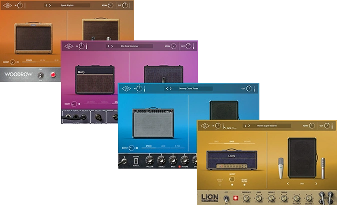 Four faithfully modeled tube amp plugins for classic American and British guitar tones and studio reamping.