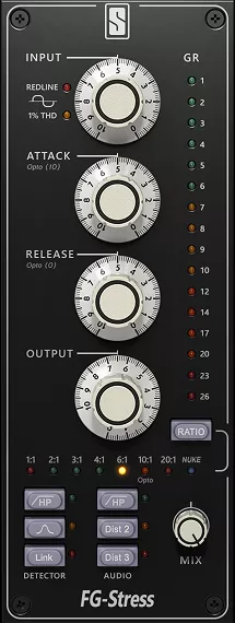 Digital Distressor model offering multiple analogue compression characters and Virtual Mix Rack integration.