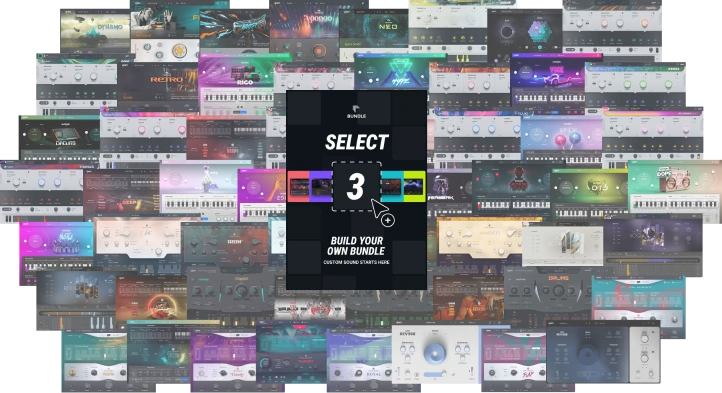 Build a custom three-product collection from the UJAM catalog (Hans Zimmer pack excluded).