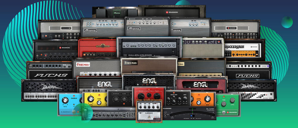 A comprehensive collection of licensed guitar and bass amps, pedals, cabinets and studio production tools for DAWs.