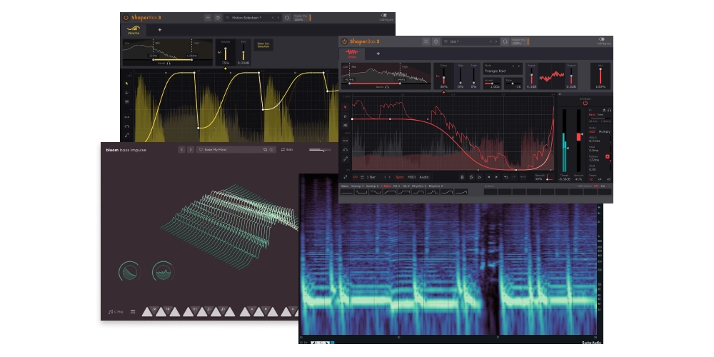 Bundle of bass-focused sampling, visual analysis, multiband sidechain shaping and rhythmic distortion tools.