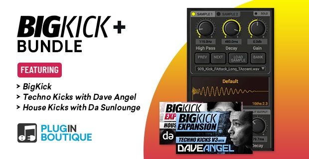 Plugin Boutique BigKick+ Bundle plugin interface on sale at Plugin Boutique, 57% off until Jun 16
