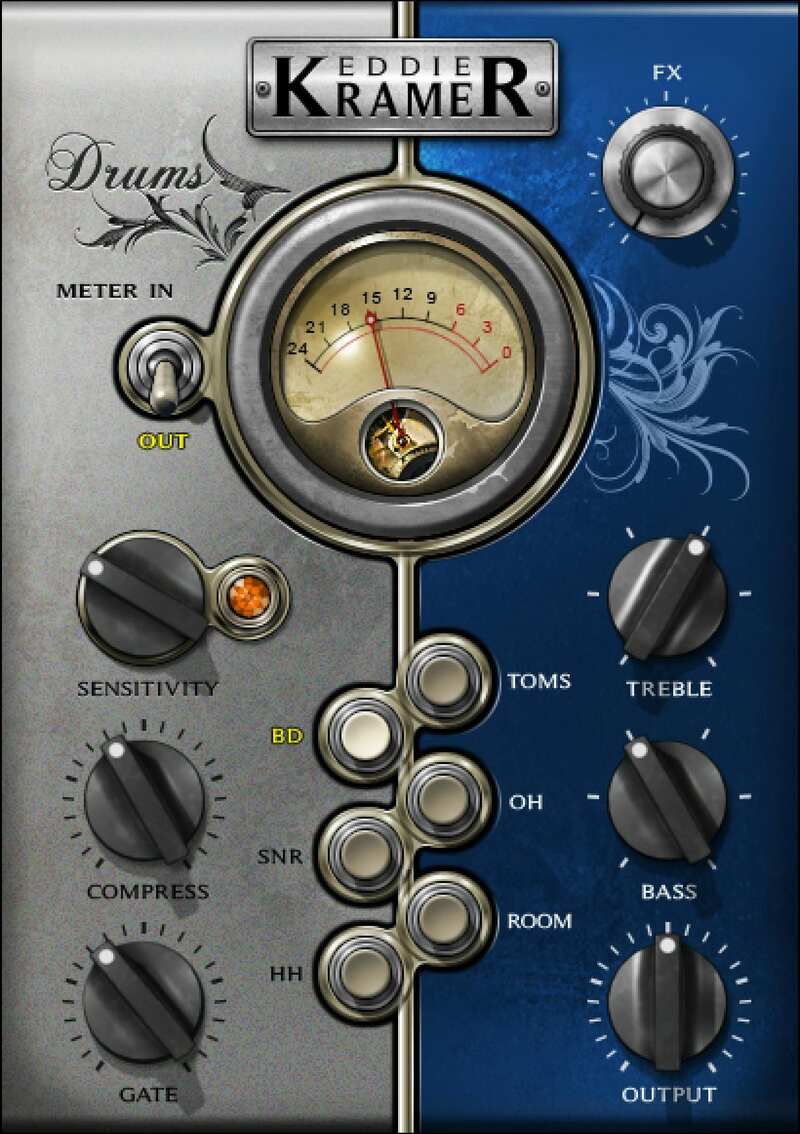 Waves Eddie Kramer Drum Channel plugin interface on sale at Plugin Boutique, 64% off until Mar 11