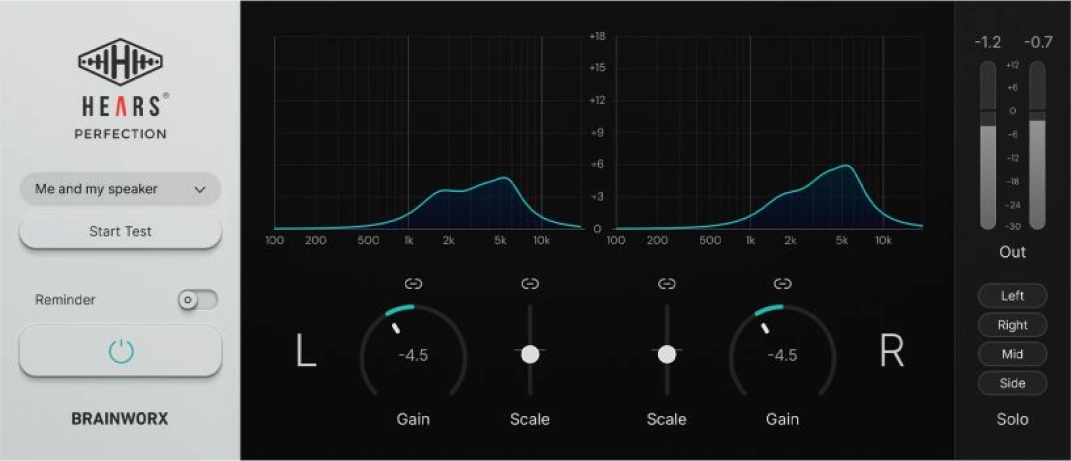 Personalized hearing correction and monitoring utilities to create a neutral, ear-specific reference for mixing.