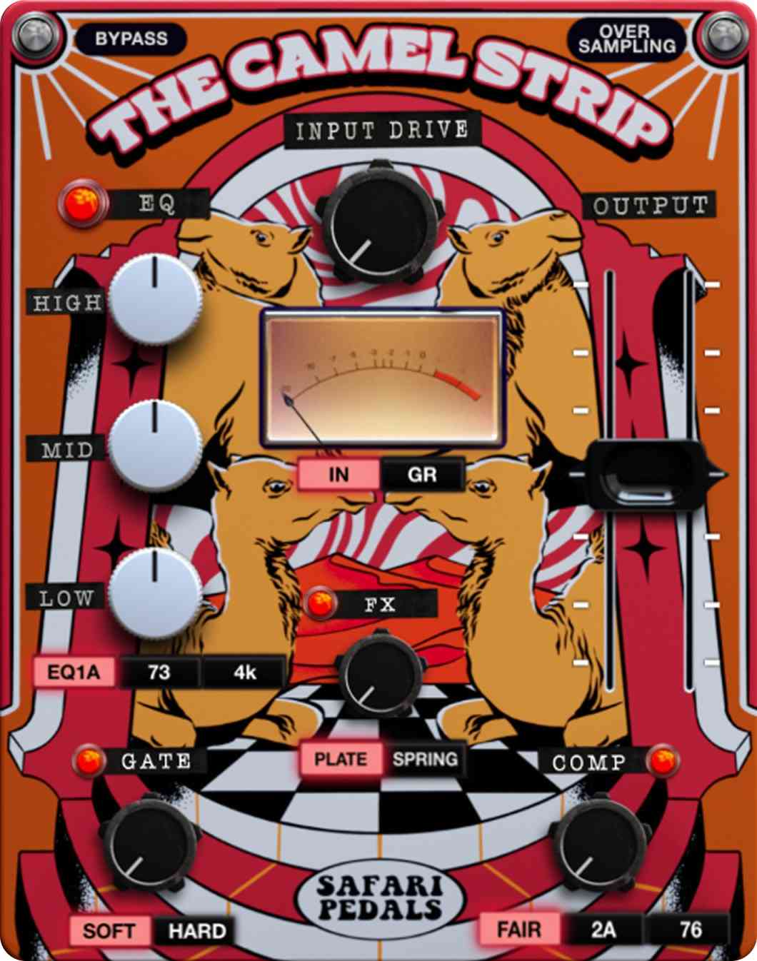 Vintage-inspired channel strip with three compressors and EQs, gate, drive, plus spring and plate reverbs.