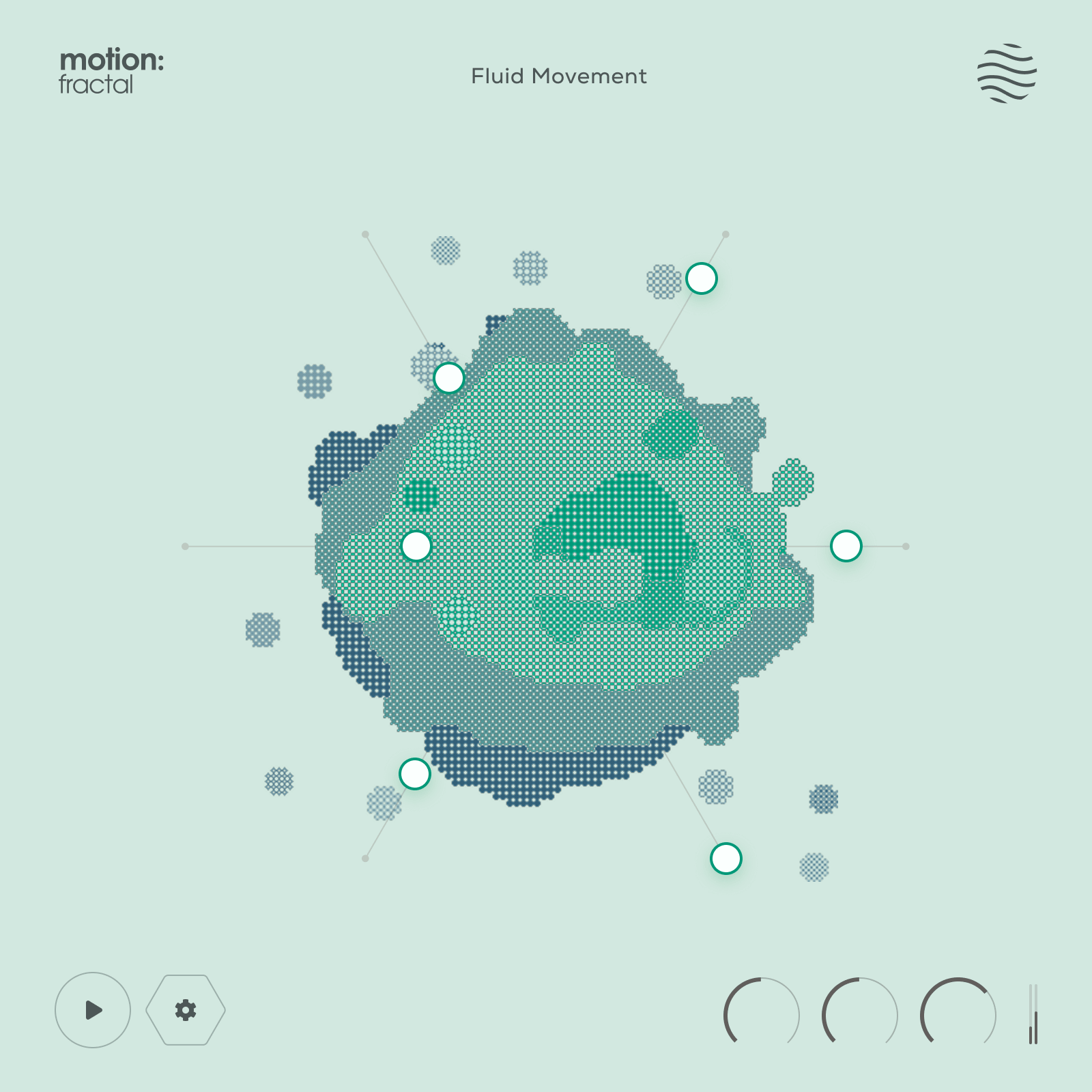 Dual-granular rhythmic effects with a hexagon cursor, trance gate, stutter repeats and reactive 3D visualisation.