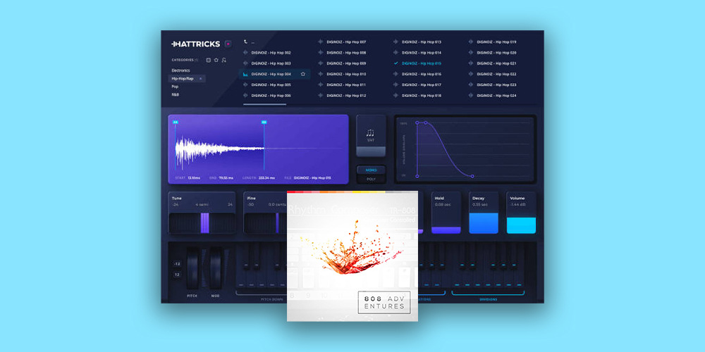 Free bundle: a hi-hat/sequencer sampler plus 808-era drum one-shots recorded through vintage hardware.