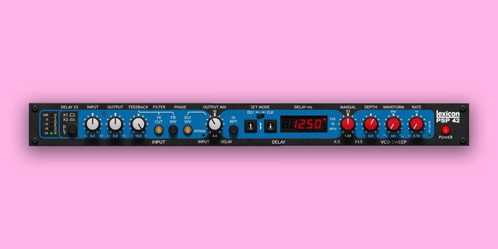 Stereo delay and phrase-sampler recreating the Lexicon PCM42 sound with tape saturation, variable sampling rate and modulation.