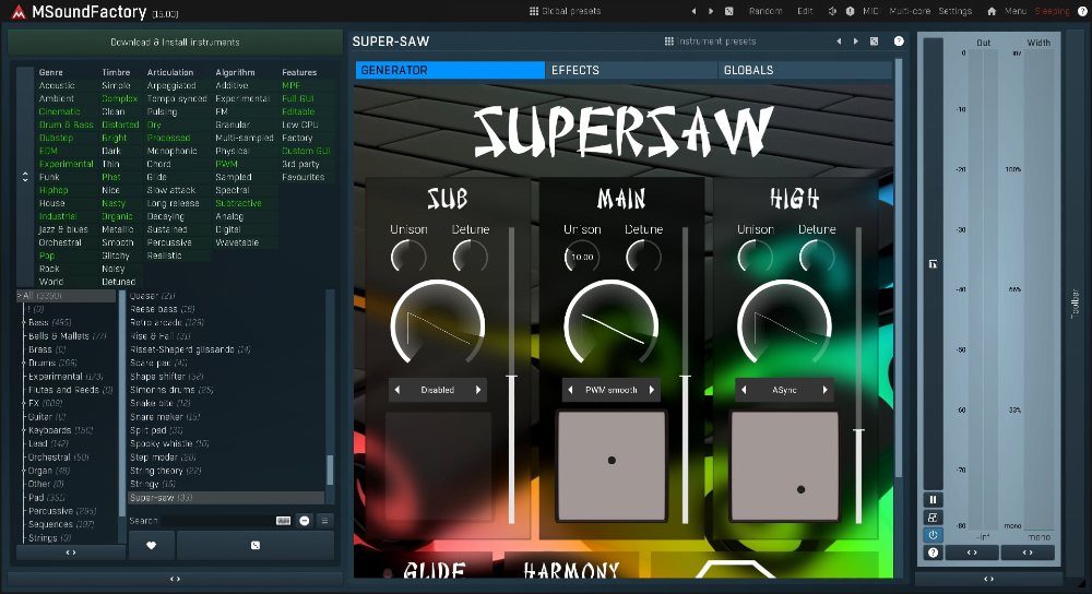 MeldaProduction MSoundFactoryLE plugin interface on sale at Plugin Boutique, 69% off until Jun 21