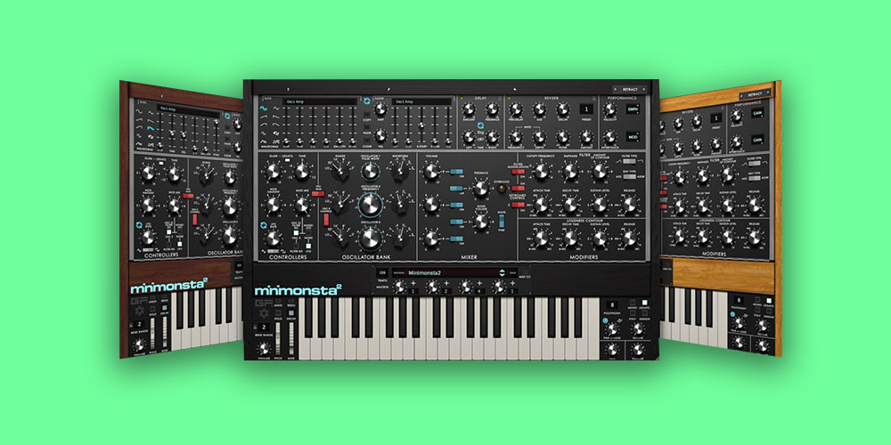 Accurate Model D-style synthesis with expanded modulation, macros, reverb and a resizable UI.