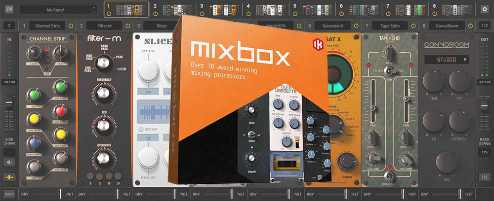 IK Multimedia MixBox plugin interface on sale at Plugin Boutique, 80% off until Mar 31