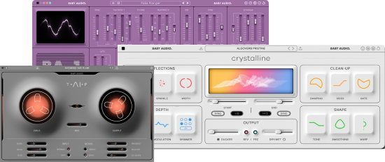 Three plugins for modern reverb, AI tape warmth, and a gritty 1980s lo‑fi synth character.