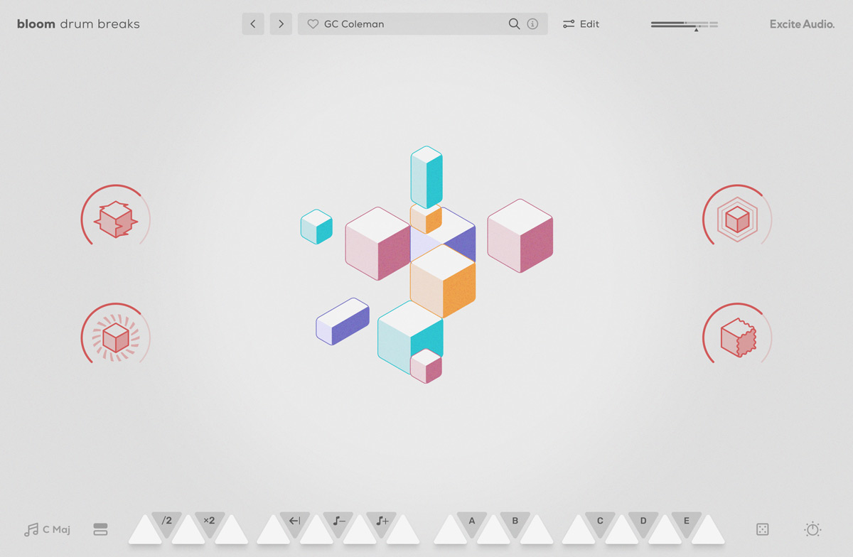 Playable drum-break instrument with tempo‑synced phrases, sample editing, sequencing and focused drum effects.
