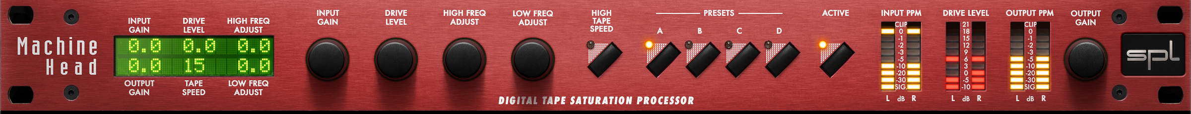 Authentic tape saturation and dynamic tape compression emulation with Original and Ultimate modes.