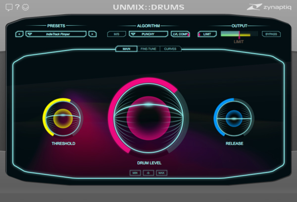 Zynaptiq UNMIX::DRUMS plugin interface on sale at Plugin Boutique, 33% off until May 10