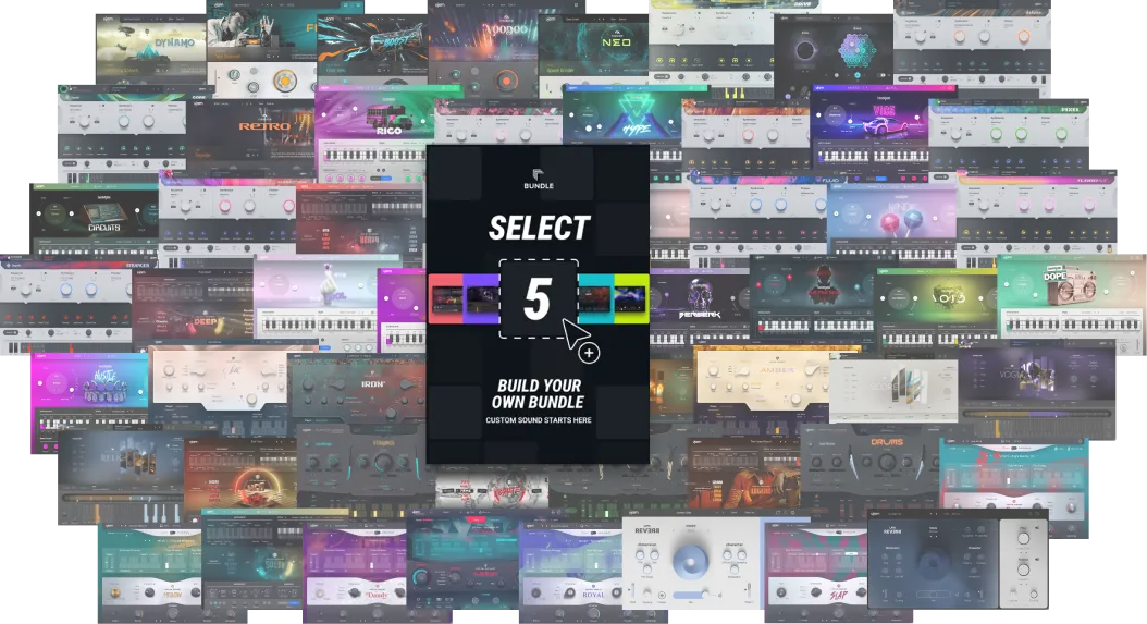 Choose any five UJAM plugins to create a tailored bundle of instruments and effects.