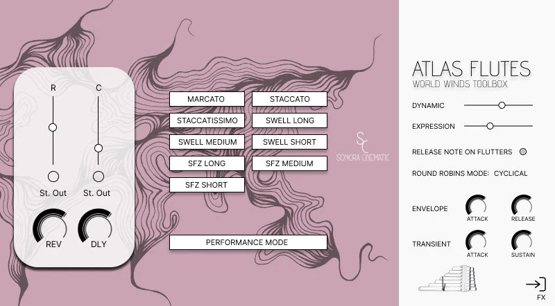 Collection of six recorded world woodwinds with textural hybrids and a single-keyboard performance mode.