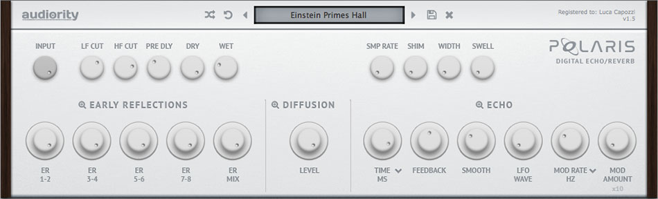 A multitap delay reverb that models vintage digital echo/reverb tones with modern editing and shimmer effects.