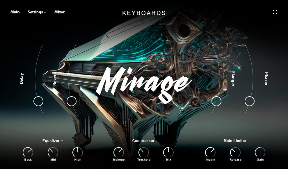 Detailed sampled Yamaha C7 piano for Kontakt with multiple mic positions, velocity layers and a customizable interface.