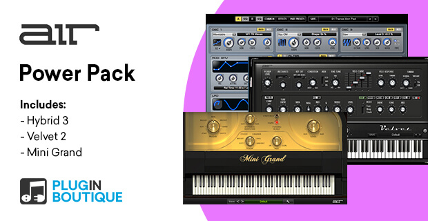 AIR Music Technology AIR Power Pack plugin interface on sale at Plugin Boutique, 80% off until Aug 03
