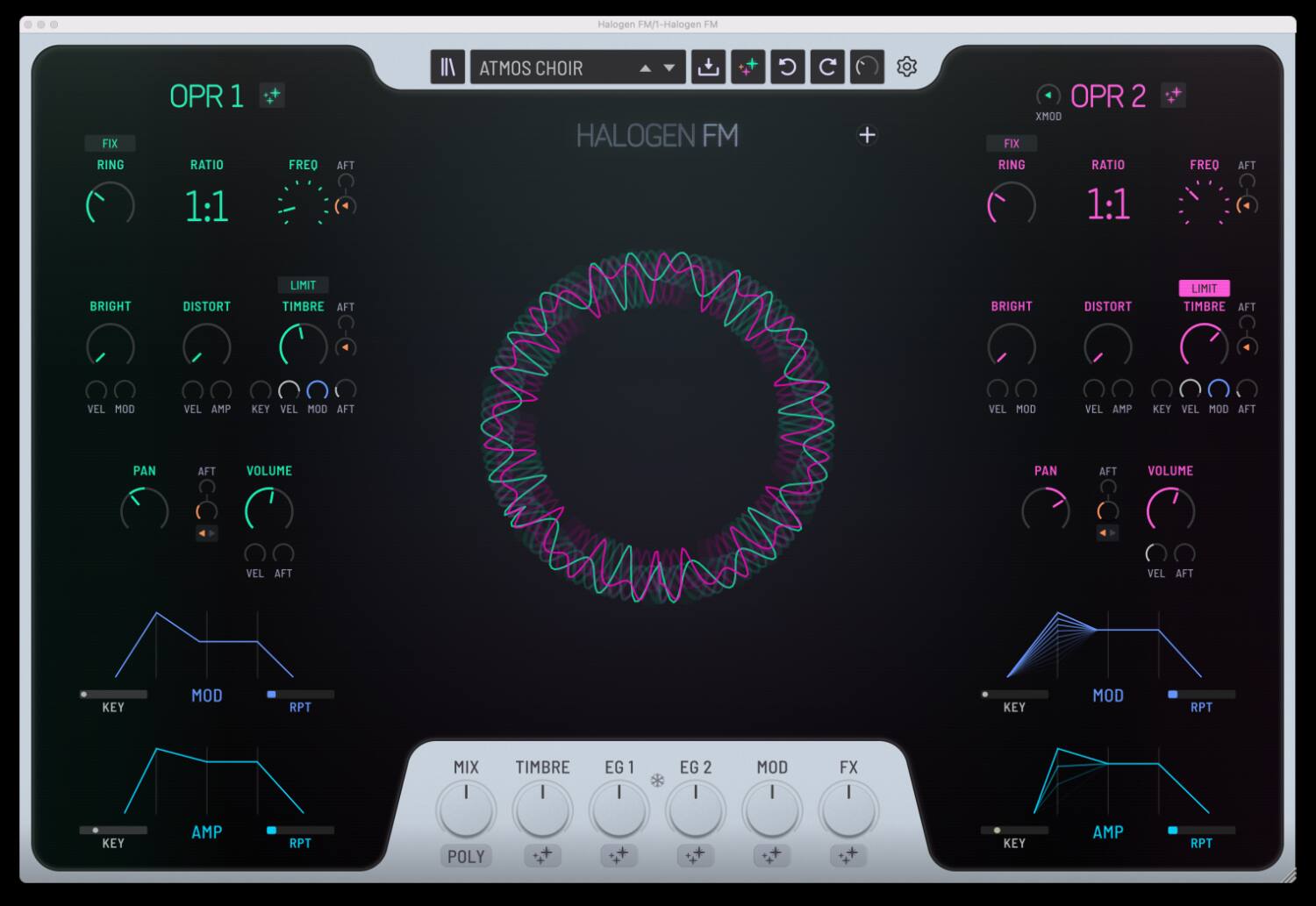 Accessible FM synth with instant randomized patches and deep operator access for hands-on sound exploration.
