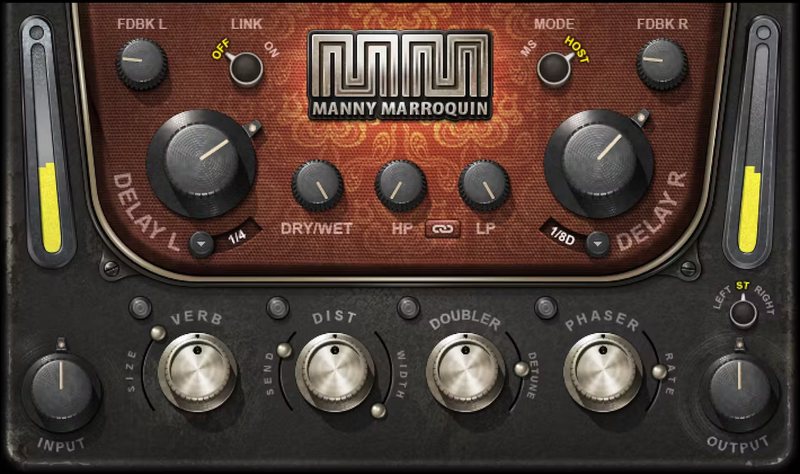 Layered delay with reverb, distortion, doubler and phaser, optimized for vocals and leads.