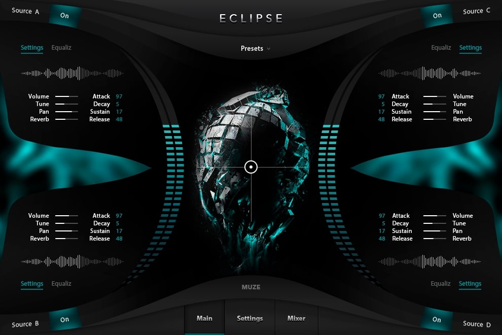 Kontakt instrument with extensive hybrid pads, textures, synths and built-in effects for cinematic composition and trailers.