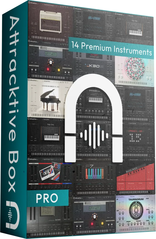 Fourteen Attracktive expansion packs offering 1,236 presets and 28 GB of sampled instruments across many genres.
