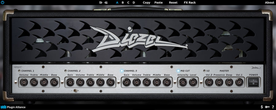 Three-channel Herbert amp emulation delivering clean, crunchy and high-gain tones with built-in FX and IR cabinet options.
