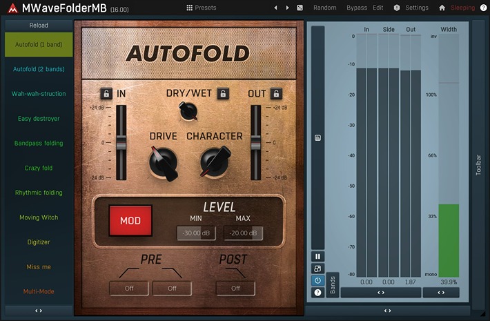 MeldaProduction MWaveFolderMB plugin interface on sale at Plugin Boutique, 83% off until Jun 21