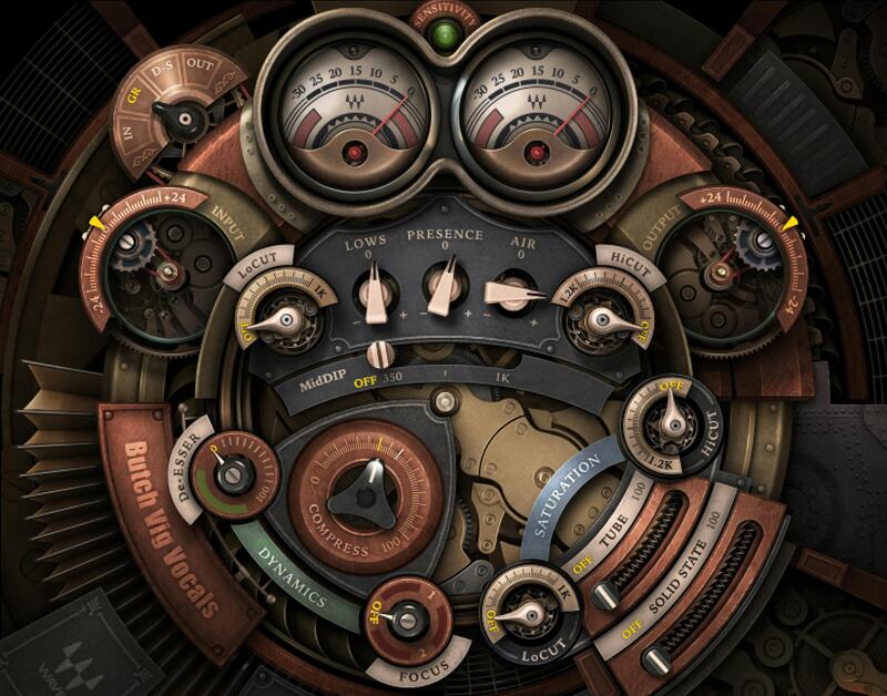 Multi-effect vocal processor for presence, saturation, and flexible compression developed with Butch Vig.