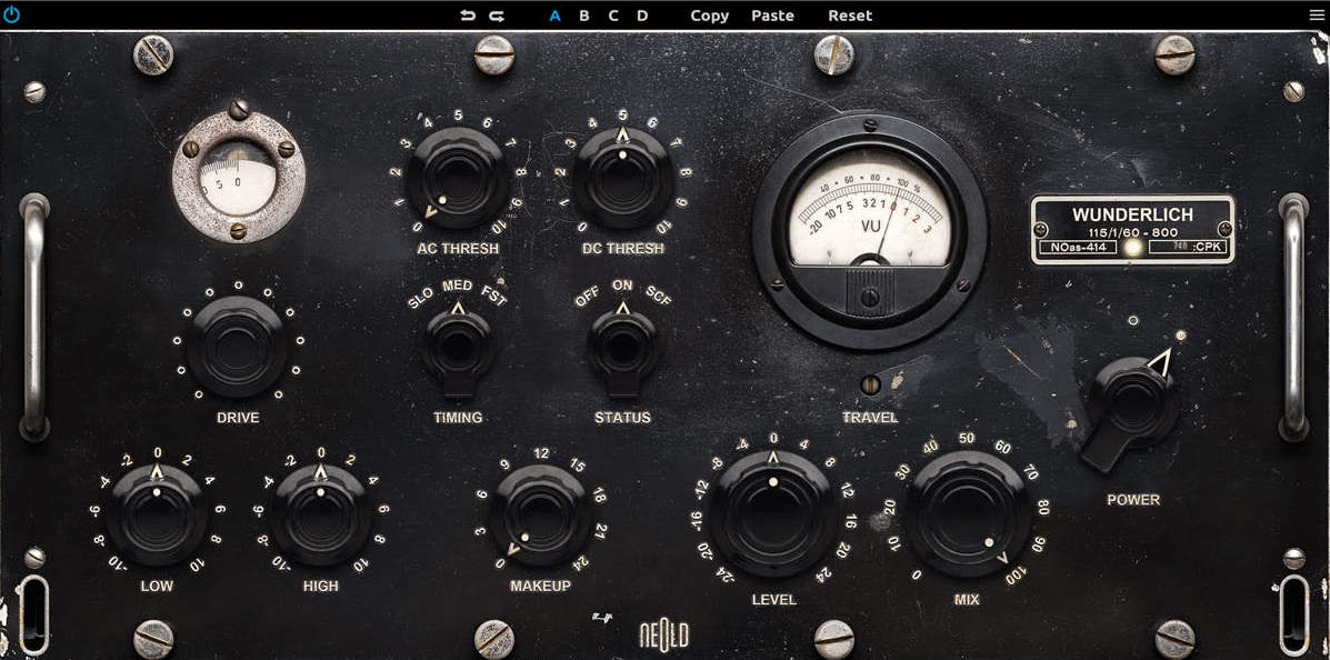Tube-driven color box emulation for vintage warmth, lo‑fi texture and mix-wide analog character.
