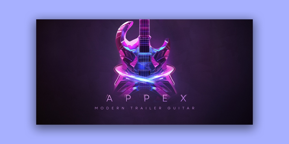 Playable 8-string Kontakt guitar with a Riff Designer, presets and elements for cinematic, trailer and aggressive guitar parts.