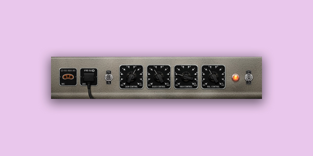 Emulates a rare 1960s tube PA head for vintage warmth, harmonic color and controllable tube overdrive.