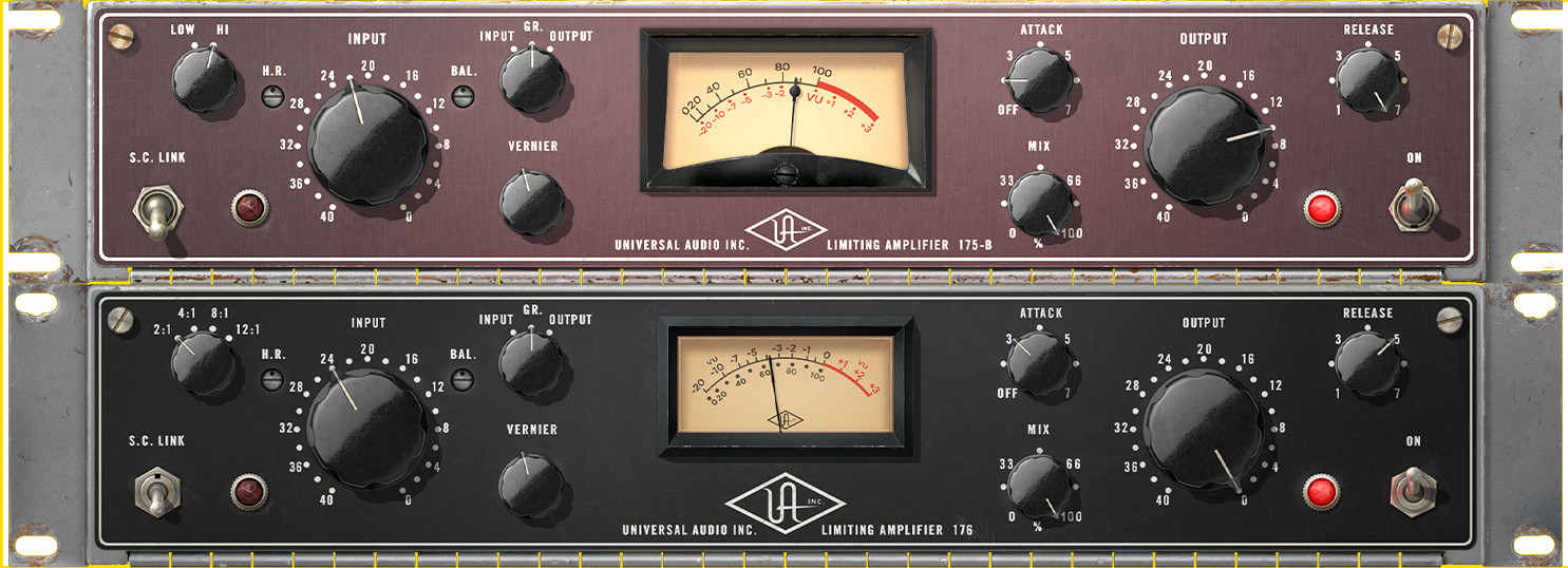 Authentic emulations of UA’s rare 175B and 176 tube compressors with selectable ratios and tube/transformer coloration.