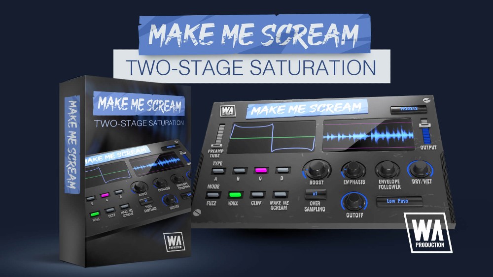 Two-stage tube preamp plus four distortion types and timbre modes for controlled to extreme saturation.
