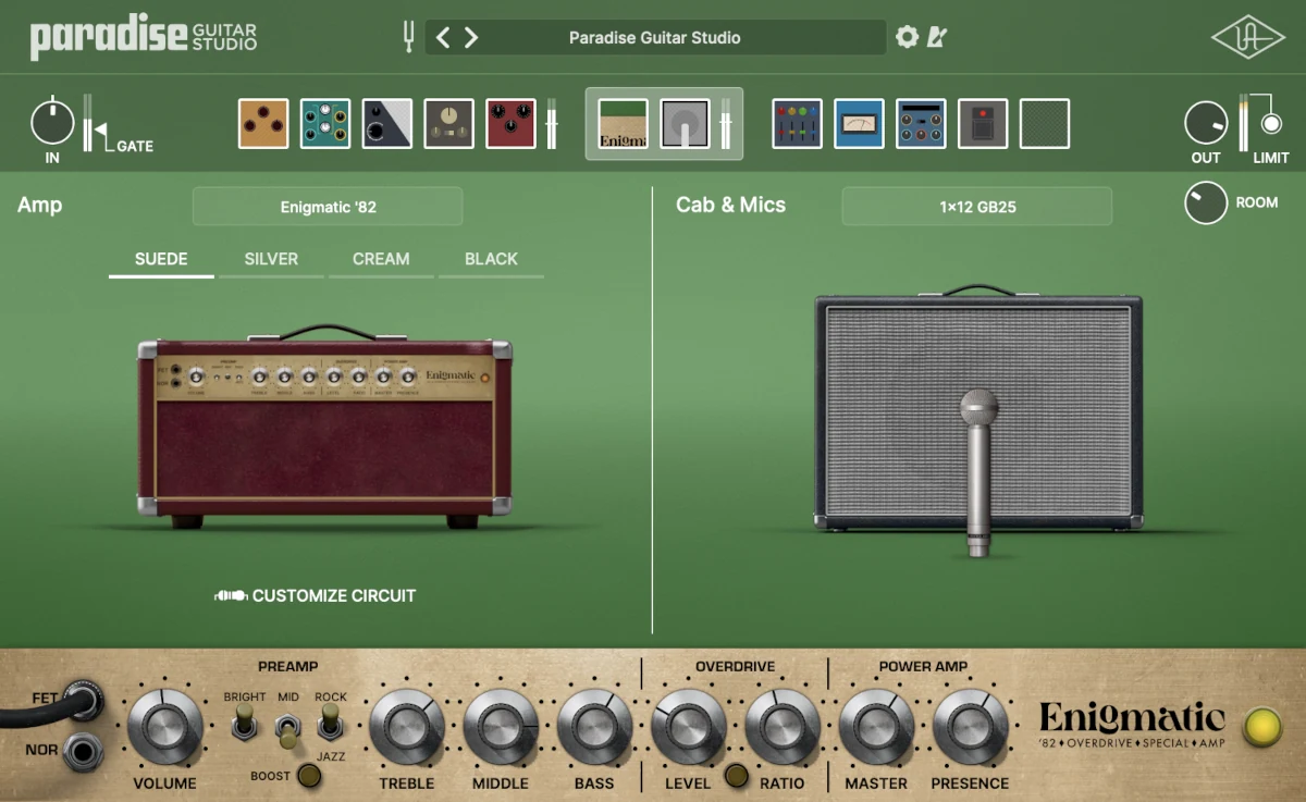 All-in-one virtual guitar studio with amp emulations, curated cabs/mics, and studio effects for record-ready tones.