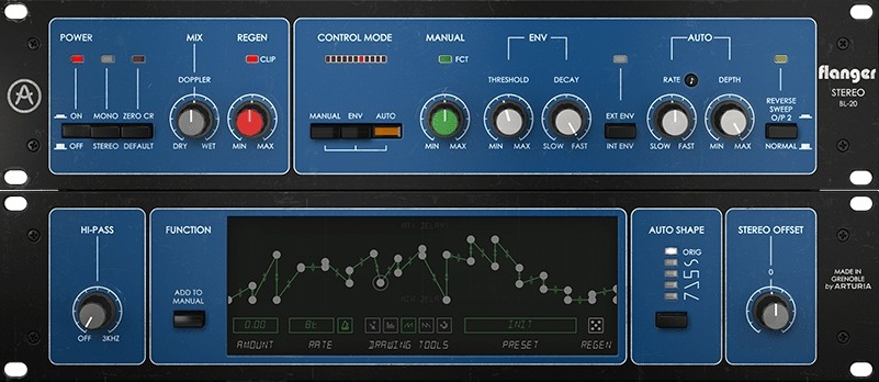 Arturia Flanger BL-20 plugin interface on sale at Plugin Boutique, 40% off until Aug 17