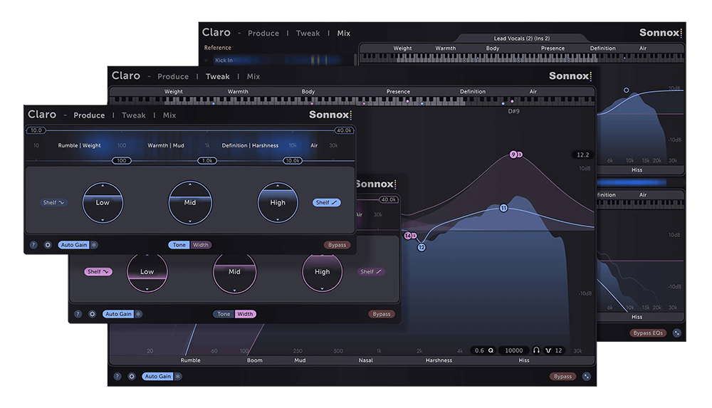 A three-view EQ that surfaces resonances and masking while offering mid/side and stereo corrective tools.